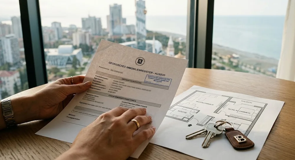 Registerauszug als Eigentumsnachweis nach dem Wohnungskauf in Batumi